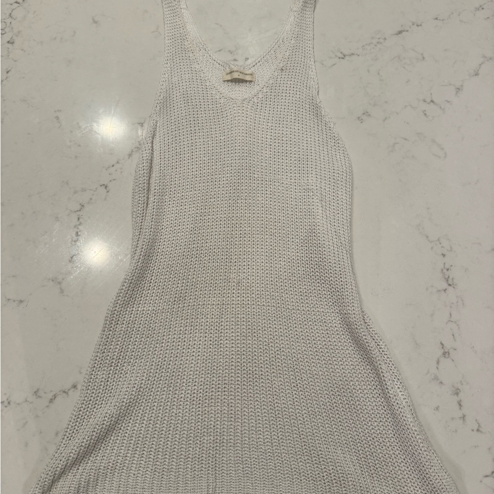 GOODNIGHT MACAROON WHITE CROCHET LONG TANK